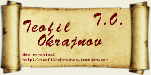 Teofil Okrajnov vizit kartica